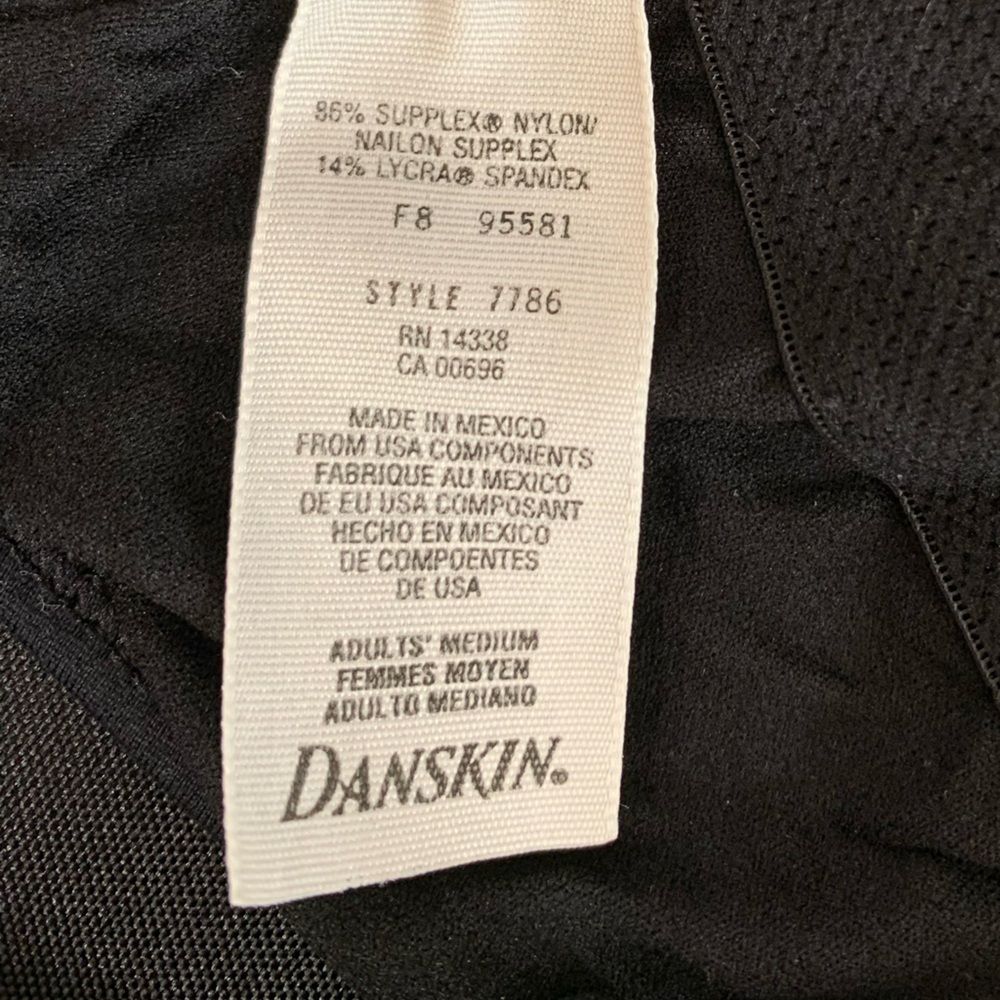 Women’s Danskin Sports Workout Exercise Wear Top size M Black Like New - Picture 3 of 4